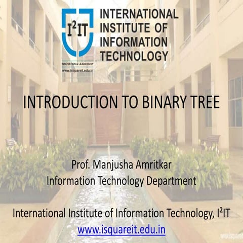 Introduction to Binary Tree | PPTX