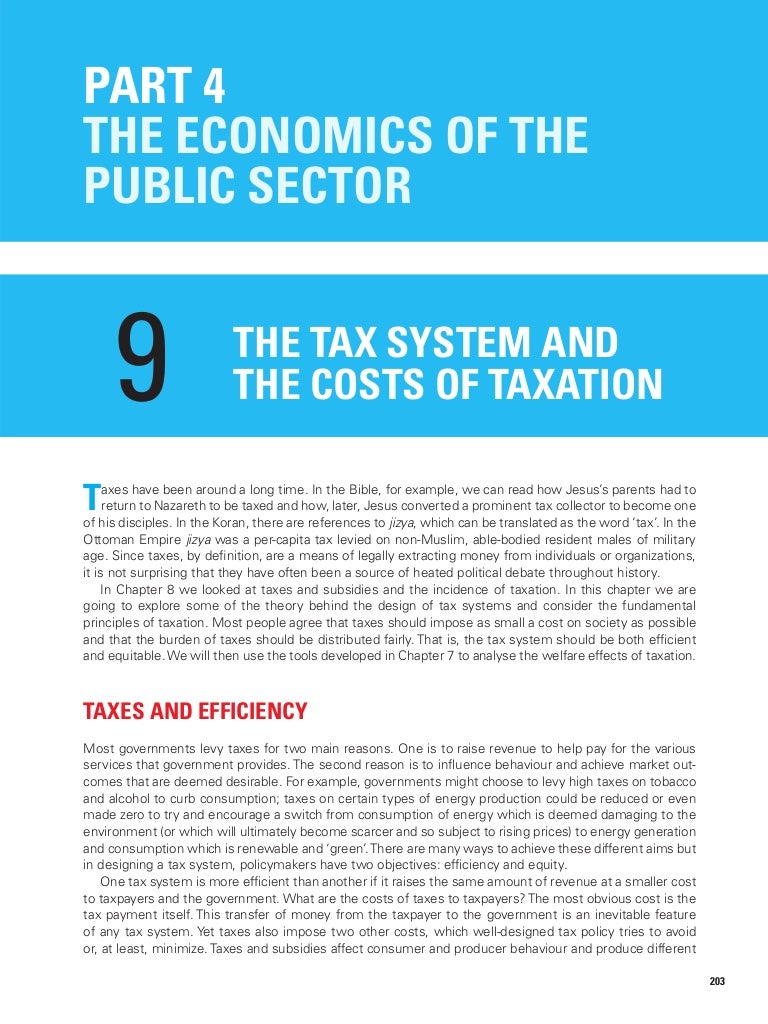 Tax System and The Cost of Taxation