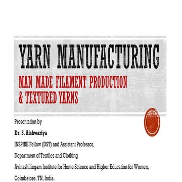 Manmade filaments & textured yarn_Dr.Ash