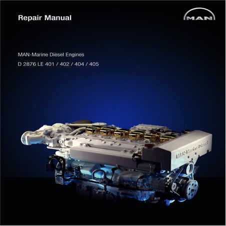 Man marine diesel engine d2876 le 401 service repair manual