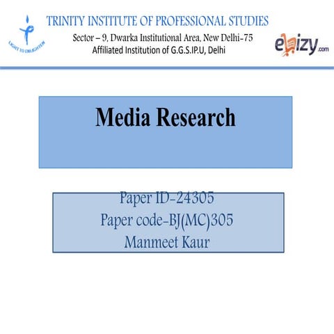 Types of Media Research 