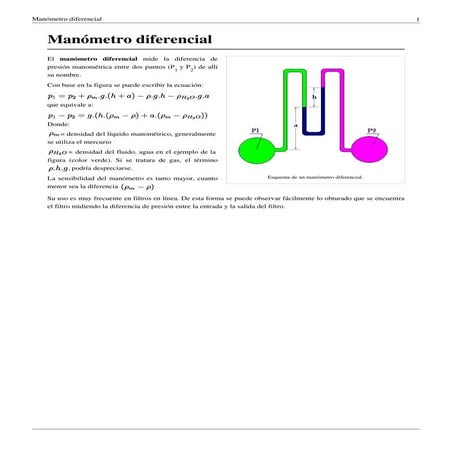 Manómetro diferencial