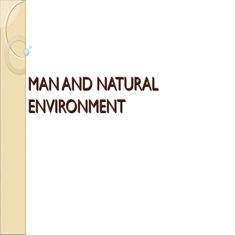 Man & natural environment