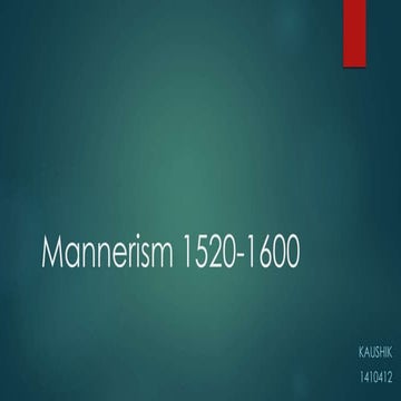 Mannerism brief