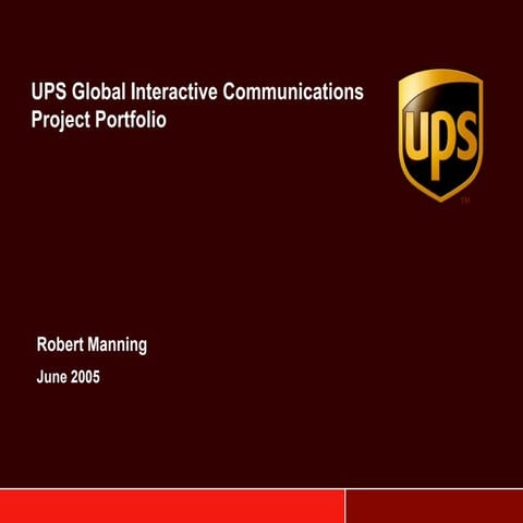 Manning UPS Portfolio_ 2005