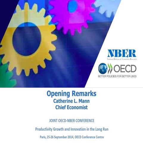 Opening remarks, Catherine Mann