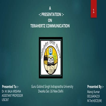 TERAHERTZ COMMUNICATION