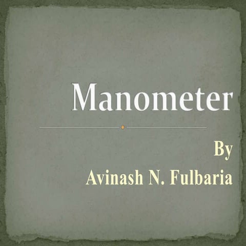 Manometer