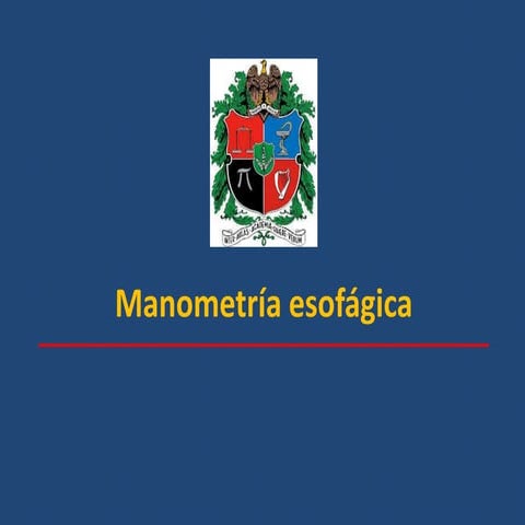 Manometría esofágica