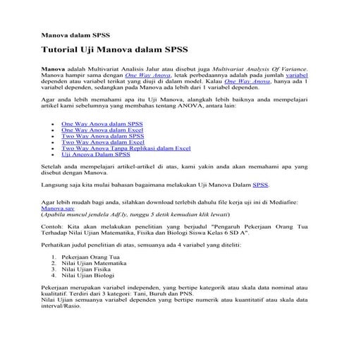 Manova dalam spss
