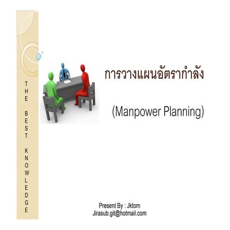 การวางแผนกำลังคน Manpower planning