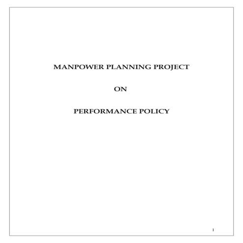 Manpower planning project
