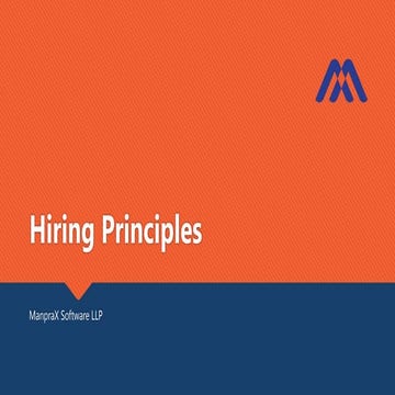 ManpraX Hiring principles