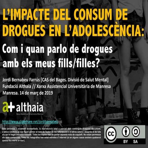 L'impacte del consum de drogues en l'adolescència [Xerrada per a famílies]