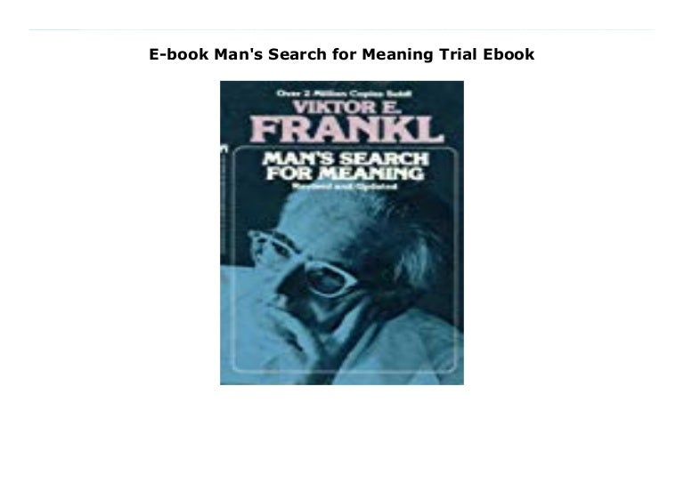 Ebook Man's Search for Meaning Trial Ebook