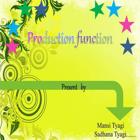 Production function ppt in economics