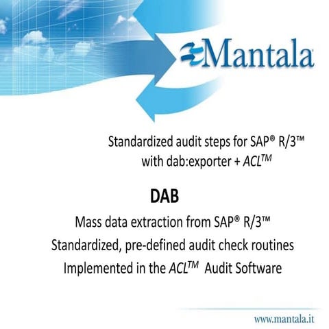 Mantala DAB:exporter presentation
