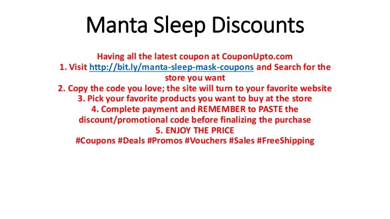 Manta Sleep Discounts
