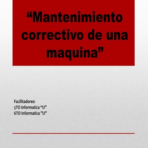 Mantenimiento correctivo