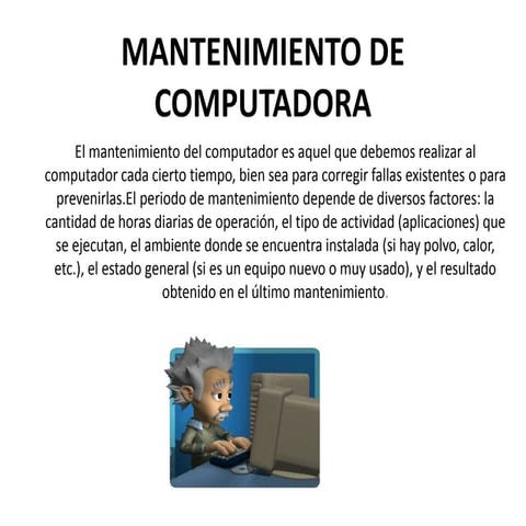 Mantenimiento de computadora  cristian grefa