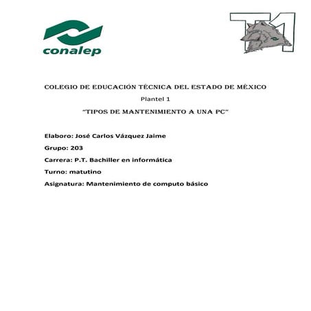 Mantenimiento de computo