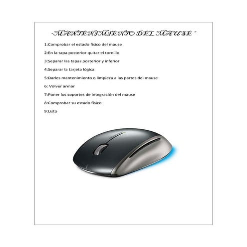 Mantenimiento del mause