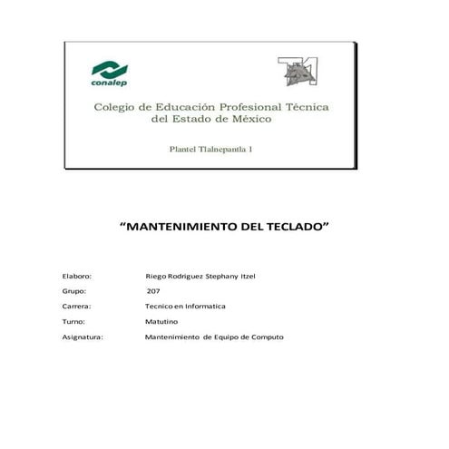 Mantenimiento del teclado