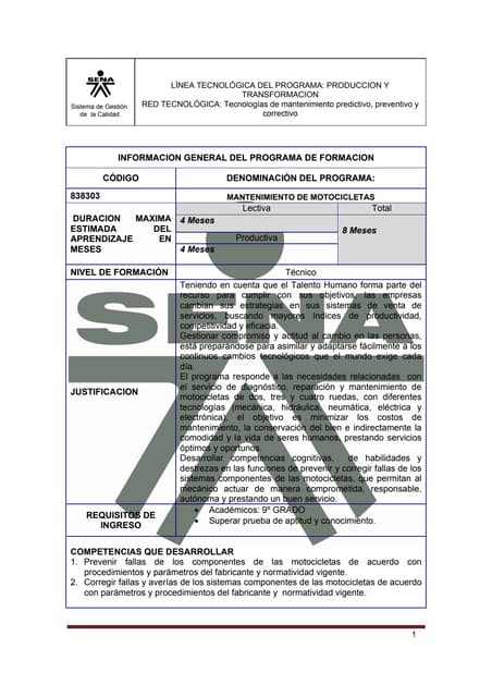 Mantenimiento De Motocicletas