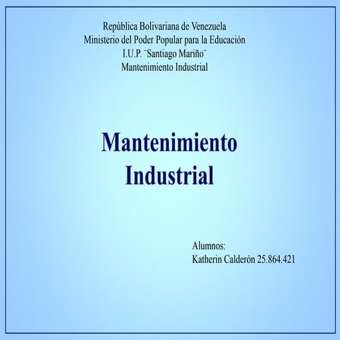 Mantenimiento industrial
