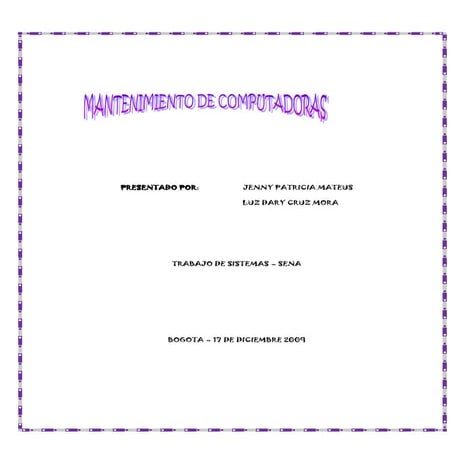 Mantenimiento Jenn Yx..Lu Zx