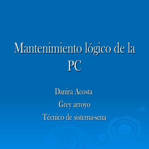 Mantenimiento lógico de la pc