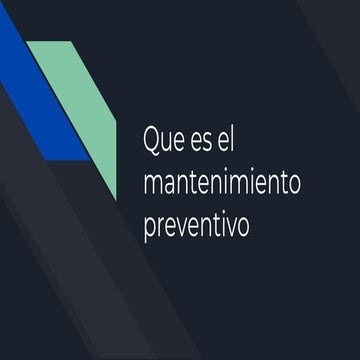 MANTENIMIENTO PREVENTIVO