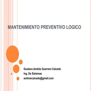 Mantenimiento preventivo logico