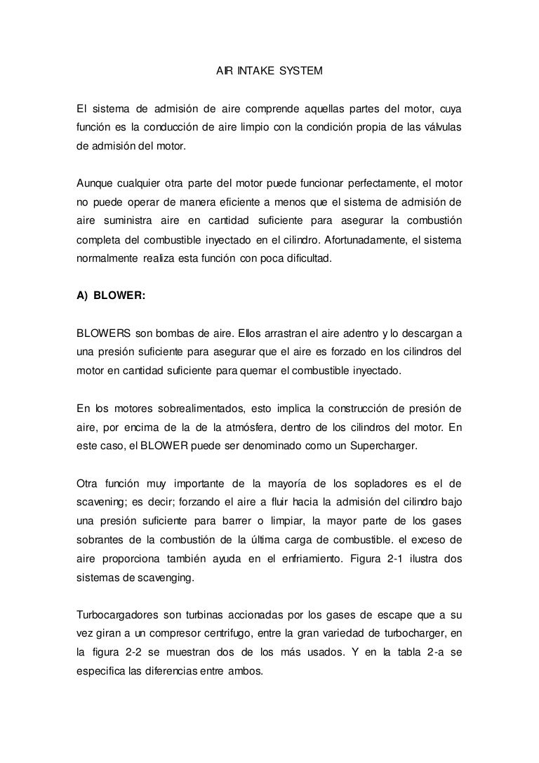 Principales fallas en el sistema de admisión y escape