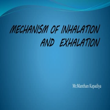 INHALATION AND EXHALATION MECHANISM OF LUNGS