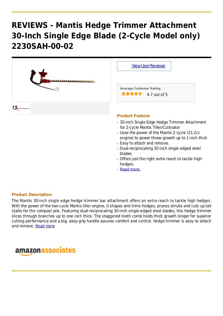 mantis hedge trimmer