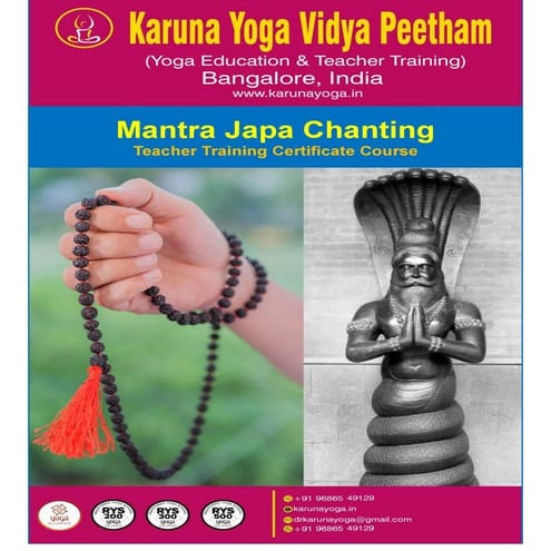 mantra japa chanting teacher training certificate course