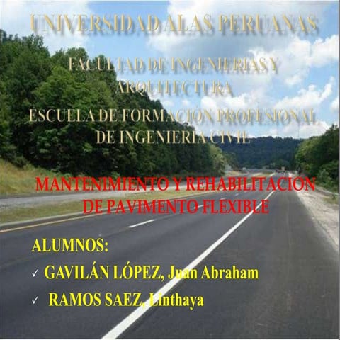 Mant y rehab pavimento flexible