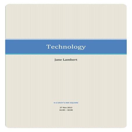 How the Law protects Investment in Technology - Trade secrets, Patents, Copyr...