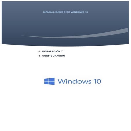 MANUAL DE INSTALACIÓN DE  WINDOWS 10 