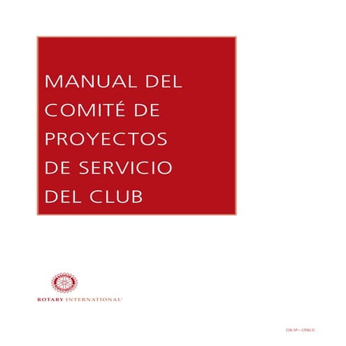 Manual Comite De Proyectos Del Club 226d Sp
