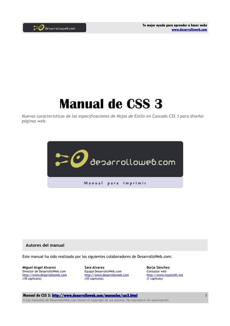 Manual css3 DesarrolloWeb