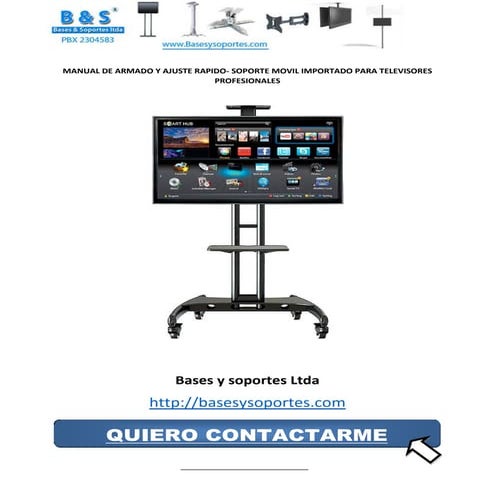 Manual de armado y ajuste rapido para soporte de tv pedestal importado