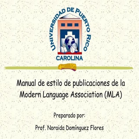 Manual De Estilo De Publicaciones Mla