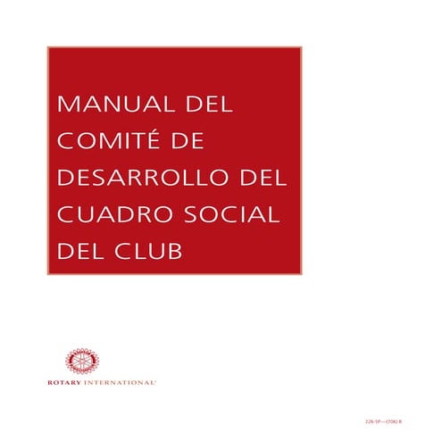 Manual Del Comite De Desarrollo Del Cuadro Social 226b Sp