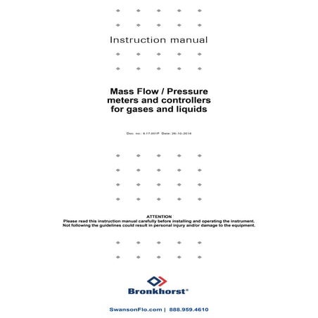 Instruction Manual for Bronkhorst Mass Flow Pressure Meters and Controllers f...