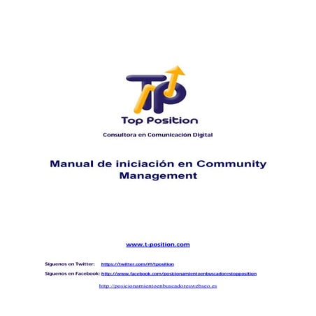 Manual iniciacion community management (Top position)