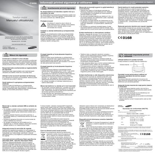 Manual utilizare samsung_e1080_ro | PDF