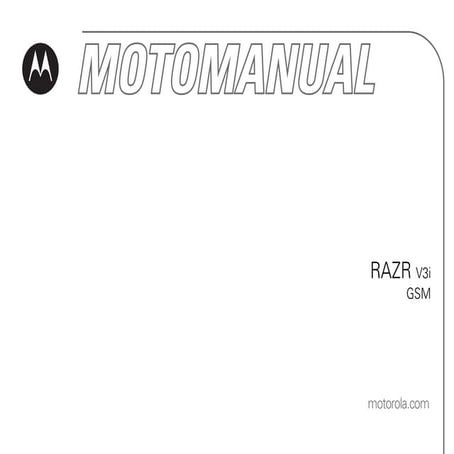 Manual motorola-razr-v3i-gsm