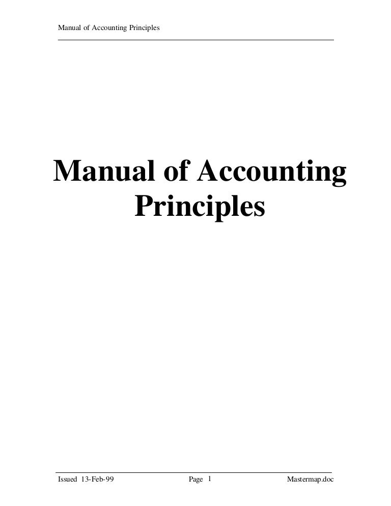 Manual ofaccounting